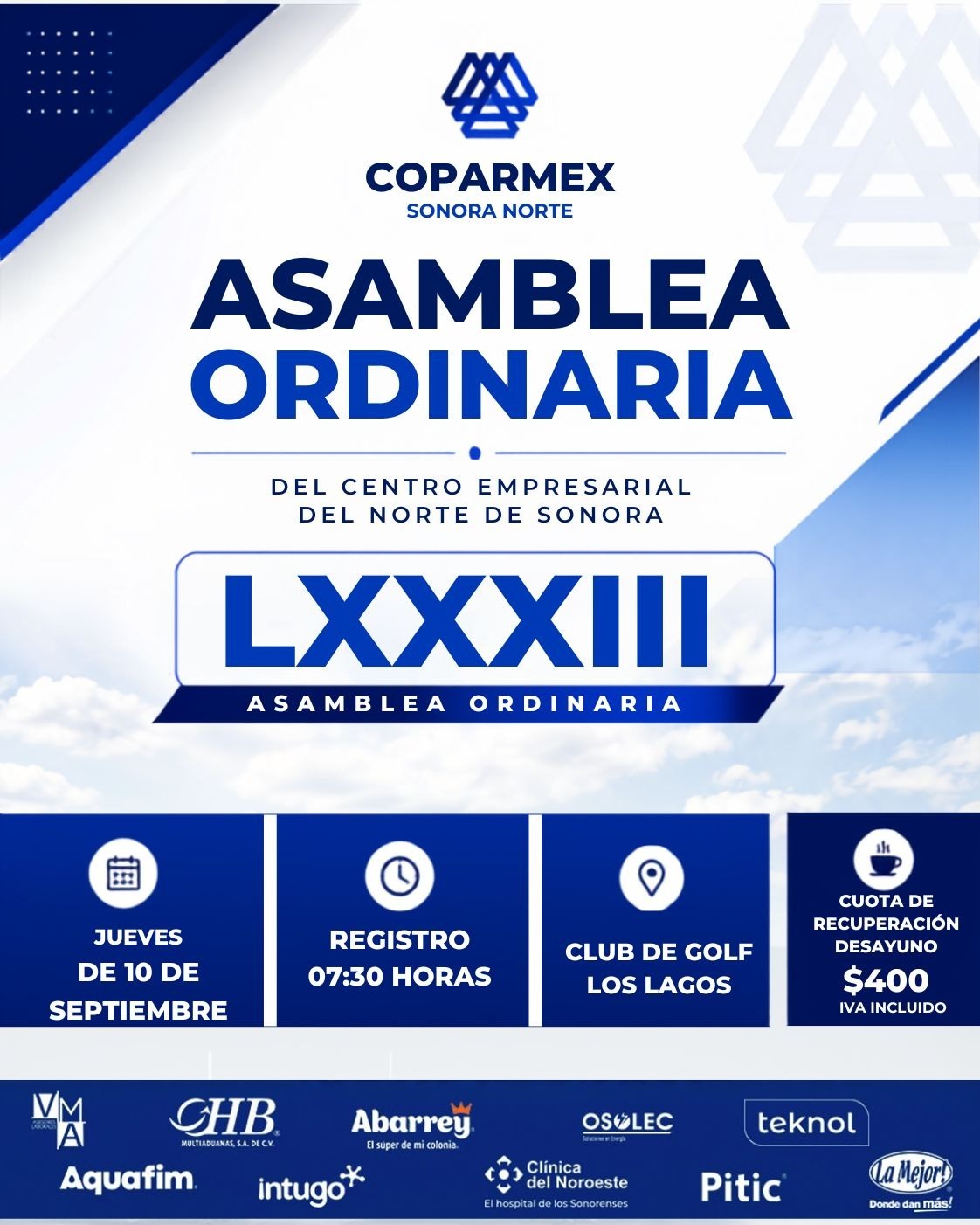 XXXIII Asamblea Ordinaria del Centro Empresarial del Norte de Sonora
